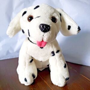 Bestever Plush Dalmatian Puppy Dog Stuffed White Black Sitting 8" Collar Tongue